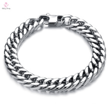 Indian Men New Cheap Design Slave Solid Gold Chain Bracelet, Mexican Saudi Arabia Jewelry White Gold Chain Bracelet